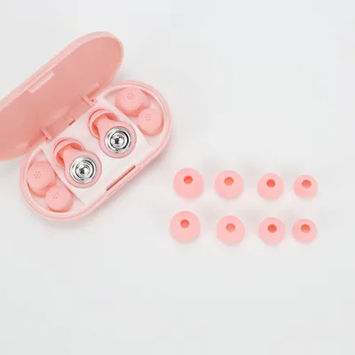 Produktbild von INF Silikon Ohrstöpsel Lärmschutz 1.5cm x 2.1cm x 1.6cm für Schlaf 1 Paar Rosa