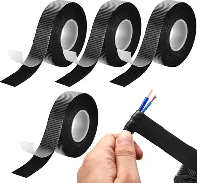 Produktbild von Selbstverschweißendes Isolierband, 4 Rolle Schwarz Wasserdichtes Klebeband Elektrisches Isolierband, Elektriker Vulkanisierband für elektrische Kabelisolierung Reparaturen, 4mx21mm