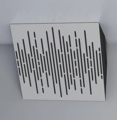 Obrázek produktu pro Balení po 2 kusech – Akustický rohový basový lapač | 50 x 50 cm | Nízkofrekvenční absorpce pro studia a divadla | Difúze | [WAVE-H-100 mm | bílá]