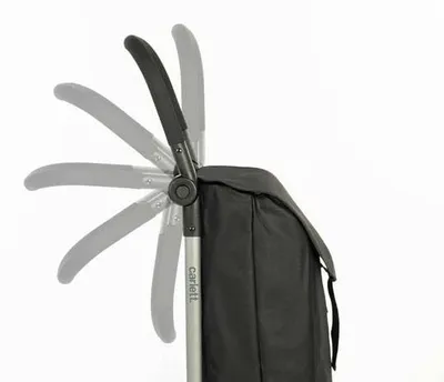 Faltbarer Einkaufswagen, 60 l, verstellbarer Griff, schwarz