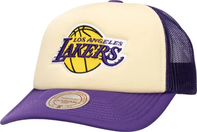 Produktbild von Mitchell & Ness NBA Vintage Block Trucker Cap Los Angeles Lakers cream/purple