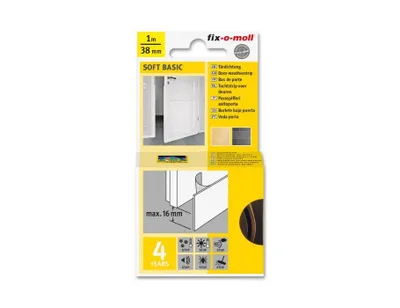 Produktbild von fix-o-moll uszczelka do drzwi SOFT BASIC samoprzylepna biała 1 m x 38 mm