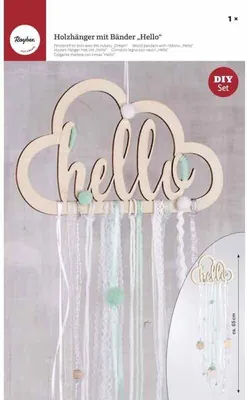 Immagine prodotto di Kit per cartellino "Ciao" in legno con nastri