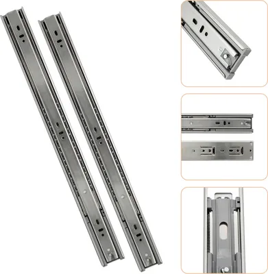 Produktbild von VINGO 2 Stueck Schubladenschienen SoftClose Vollauszug Teleskopauszug Hoehe 45mm Schubladenauszug Teilauszug 300MM