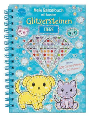 Obrázek produktu pro Mein Rätselbuch mit bunten Glitzersteinen. Tiere