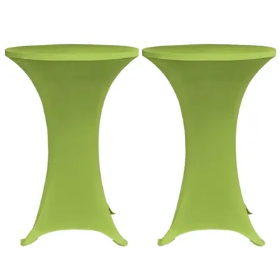 Image de vidaXL Housse de table stretch 2 pcs 60 cm vert