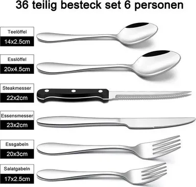 Obrázek produktu pro Sada příborů Famanu, 36 kusů – vysoce leštěná nerezová ocel