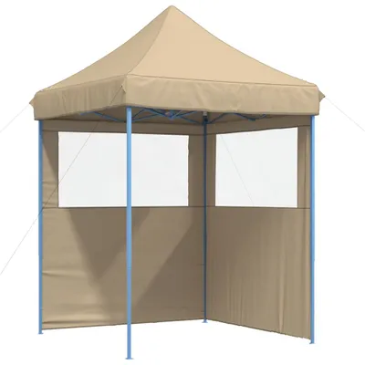 Produktbild von Partyzelt Faltbar Pop-Up mit 2 Seitenteilen Beige