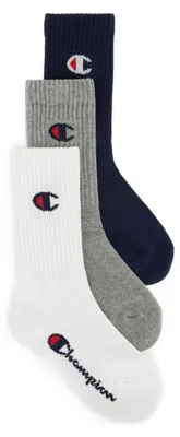 Produktbild von Champion Unisex Kinder Core- Junior 3pp Crew Socken, Schwarz/Weiß, 27-30 EU