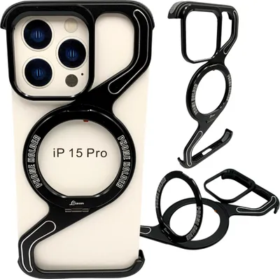 Image de Coque pour Iphone 15 PRO Coque métallique blindée Magsafe Support en titane