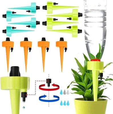 Productafbeelding van Famanu Automatisch bewateringssysteem voor planten - Set van 12 stuks, geschikt voor binnen- en buitengebruik