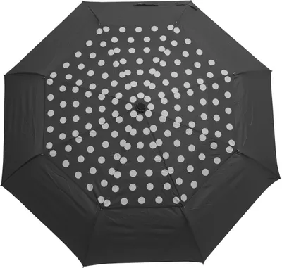 Produktbild von ACC Regenschirm mit Schutzhülle Auf-Zu-Automatik Sturmfest Schwarz Punkte