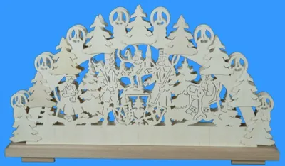 Obrázok produktu pre Sviečkový oblúk s baníkmi a osvetlením ŠxVxH 50x29x7cm NOVINKA
