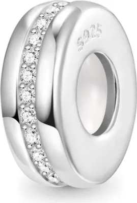Produktbild von Gnoce Charm Stopper Basic Pavé GVC011 Silber