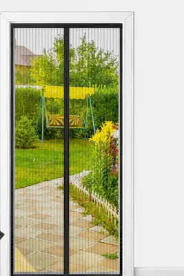 Obrázek produktu pro Síť proti hmyzu na dveře 85x240 magnetická závěs proti hmyzu černá