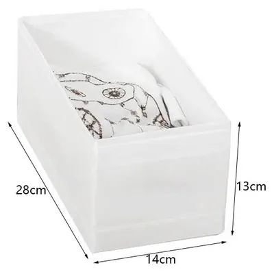 Produktbild von Kleider-Aufbewahrungsbox - Faltbarer Kleiderschrank-Organizer - 120 l - 3 Fächer - Vliesstoff - 80 × 60 × 40 cm - Weiß M