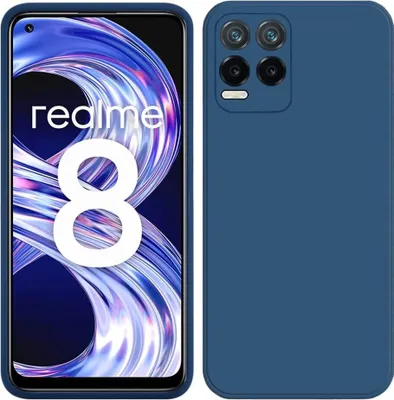 Produktbild von OPPO Realme 8/8 Pro Hülle, Flüssig Silikon Weich Gummi Schutzhülle für OPPO Realme 8/8 Pro Blau