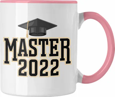 Produktbild von Trendation - Master 2022 Abschluss Geschenk Tasse Bestanden Studium Prüfung Graduation (Rosa)