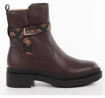 Produktbild von Guess Silvaletto Damen Stiefeletten Schwarz Leder mit 3 cm Absatz und Reißverschluss