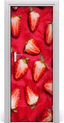 Produktbild von Tulup Türaufkleber 75x205 cm Dekorative Aufkleber Selbstklebend Wasserdichte Tapete Abnehmbar Schlafzimmer Wohnzimmer Wohnkultur - Erdbeeren
