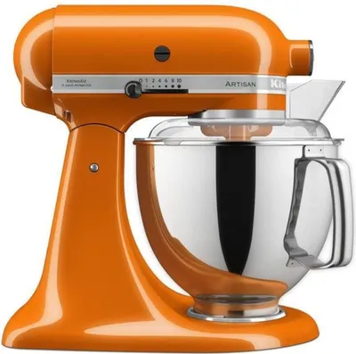 Zdjęcie produktu dla KitchenAid Artisan, Mikser stojący, Pomarańczowy, Bić, Ugniatać, Miksowanie, 1,06 m, 4,8 l, Honey