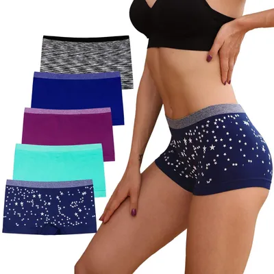 Image de Culotte sans couture pour femmes, lot de 5