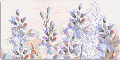 Produktbild von Schreibtischmatte Tischunterlage 90x45 cm Mauspad - Pastellblätter