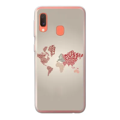 Produktbild von MuchoWow® Handyhülle Schutzhülle Hülle für Samsung Galaxy A20e Weltkarte - Karte - Briefe Silikon Softcase Handy Hülle - Abdeckung