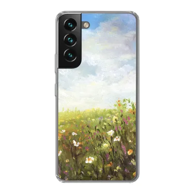 Produktbild von MuchoWow® Handyhülle Schutzhülle Hülle für Samsung Galaxy S22 Plus Sommer - Blumen - Ölfarbe Silikon Softcase Handy Hülle - Schutzabdeckung