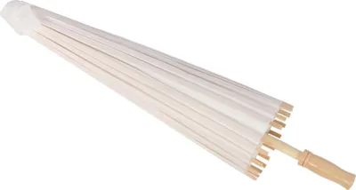 Obrázok produktu pre Klasický papierový dáždnik biely, 59 cm, DIY, na svadobnú výzdobu a fotopropagáciu, ručne vyrobený