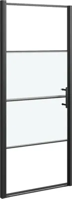 Obrázek produktu pro vidaXL Sprchové dveře 81x195 cm Polomatné tvrzené sklo černé