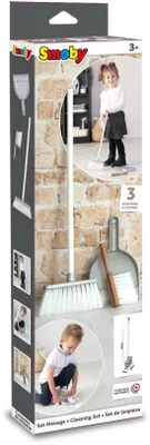 Imagen del producto de Kit de limpieza Smoby: juego de limpieza para niños, que incluye escoba, recogedor y pala. Ideal para juegos de rol, recomendado para niños a partir de 3 años