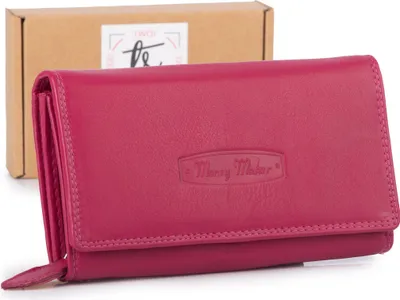 Produktbild von Money Maker Große Damen Portemonnaie aus weichem echtleder Rosa
