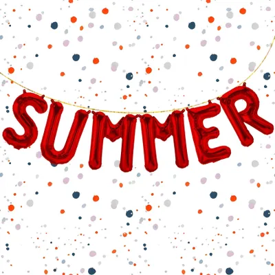 Immagine prodotto di Palloncino in foil con scritta Summer, rosso, circa 40 cm, per gonfiaggio ad aria