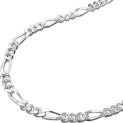 Produktbild von Armband 3mm Figarokette Silber 925 21cm