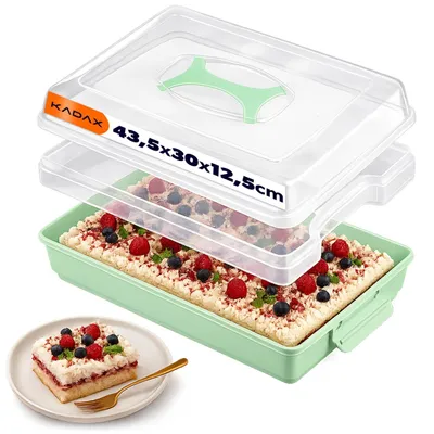 Immagine prodotto di Scatola per dolci KADAX con coperchio, 43 x 30 x 12,5 cm, contenitore per dolci in plastica