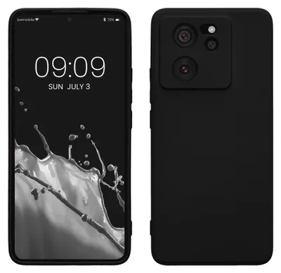 Produktbild von kwmobile Slim Case kompatibel mit Xiaomi 13T / 13T Pro Hülle - Handyhülle aus Silikon in Schwarz