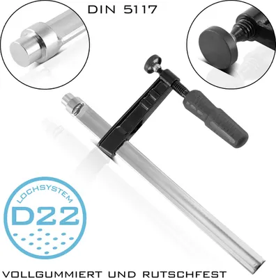 Obrázek produktu pro STAHLWERK Svorka 80 x 300 mm pro svarovací stoly D 22 k upevnení