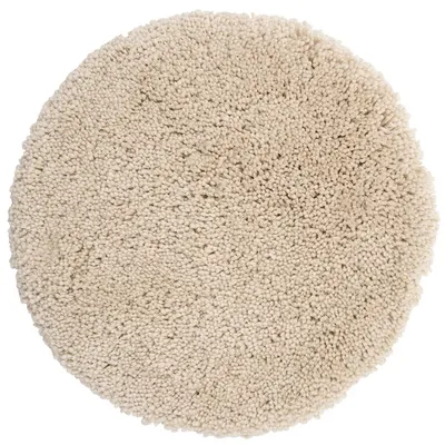 Produktbild von Spirella Badteppich Badematte Duschvorleger Mikrofaser Hochflor | flauschig | rutschhemmend | geeignet für Fußbodenheizung | 60 cm Rund | Beige