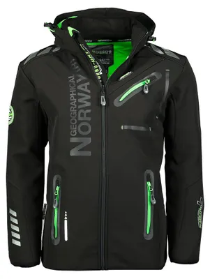 Produktbild von Geographical Norway ROYAUTE Men Softshell Jacke Herren Wasserdicht Kapuze Outdoor Windjacke Brandiing- Production