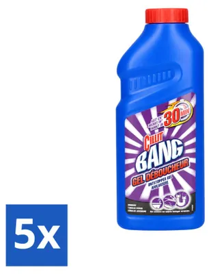 Produktbild von 5 x Cillit Bang Rohrreiniger Gel für Küche, Bad und WC - Vorteilspackung - 5 Stücke
