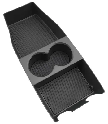 Image de Organisateur de console centrale pour Hyundai Ioniq 5 (modèle restylé 2025-2026), avec porte-gobelets et design antidérapant