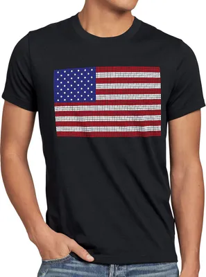 Produktbild von style3 USA 8-Bit Pixel Flagge T-Shirt Herren banner vereinigte staaten us stars stripes