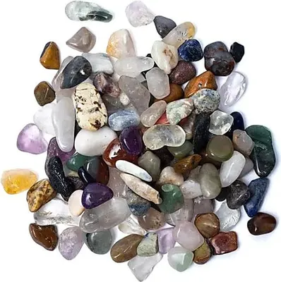 Produktbild von Gemischte brasilianische Trommelsteine B-Qualität – 3er-Set – ± 1–2 cm; ±500g