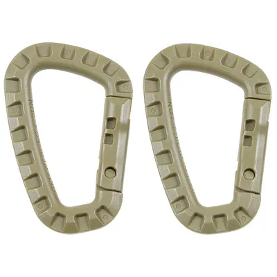 Immagine prodotto di Moschettone, plastica, coyote, D 7 mm x 8,5 cm, confezione da 2