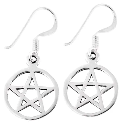 Produktbild von Ohrhänger, Ohrringe Pentagramm Schmuck 925er Silber