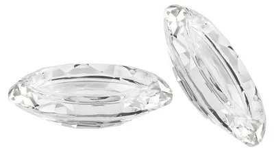 Obrázok produktu pre Držiak na sviečky z krištáľu, priehľadný, 10,9 x 2,5 cm, sada 2 kusov