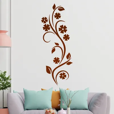 Produktbild von Kleine Blüten - Ranke Wandtattoo in 6 Größen - Wandaufkleber Wall Sticker - Dekoration, Küche, Wohnzimmer, Schlafzimmer, Badezimmer