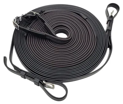 Produktbild von Zilco X-Grip Fahrleine Tandem schwarz-dunkelbraun Pony