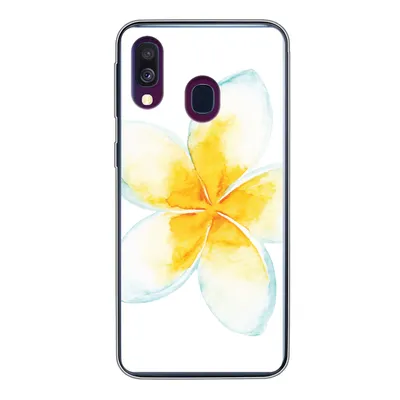 Produktbild von MuchoWow® Handyhülle Schutzhülle Hülle für Samsung Galaxy A40 Aquarellfarbe - Blume - Tropisch Silikon Softcase Handy Hülle - Handy-Tasche